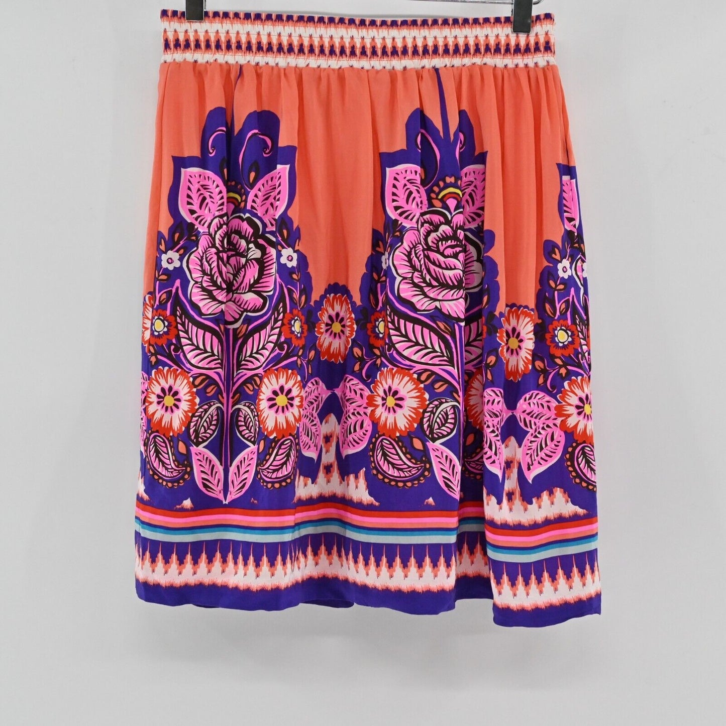 ANTHROPOLOGIE Skirt Womens Size 8 Edme & Esyllte Phosphorescence Silk Multicolor