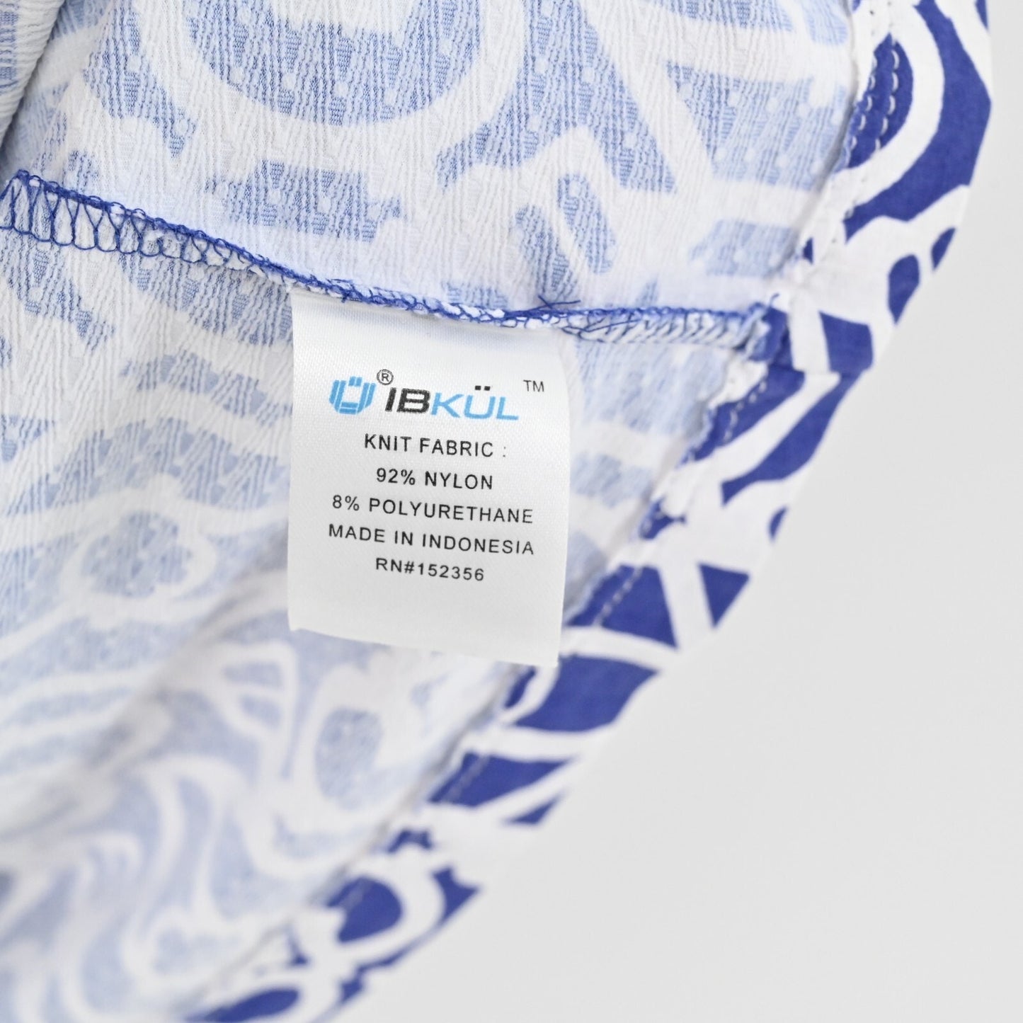 IBKUL Dress Size S Blue White Print Polo Stretch UPF 50+ Outdoor Preppy Outdoors