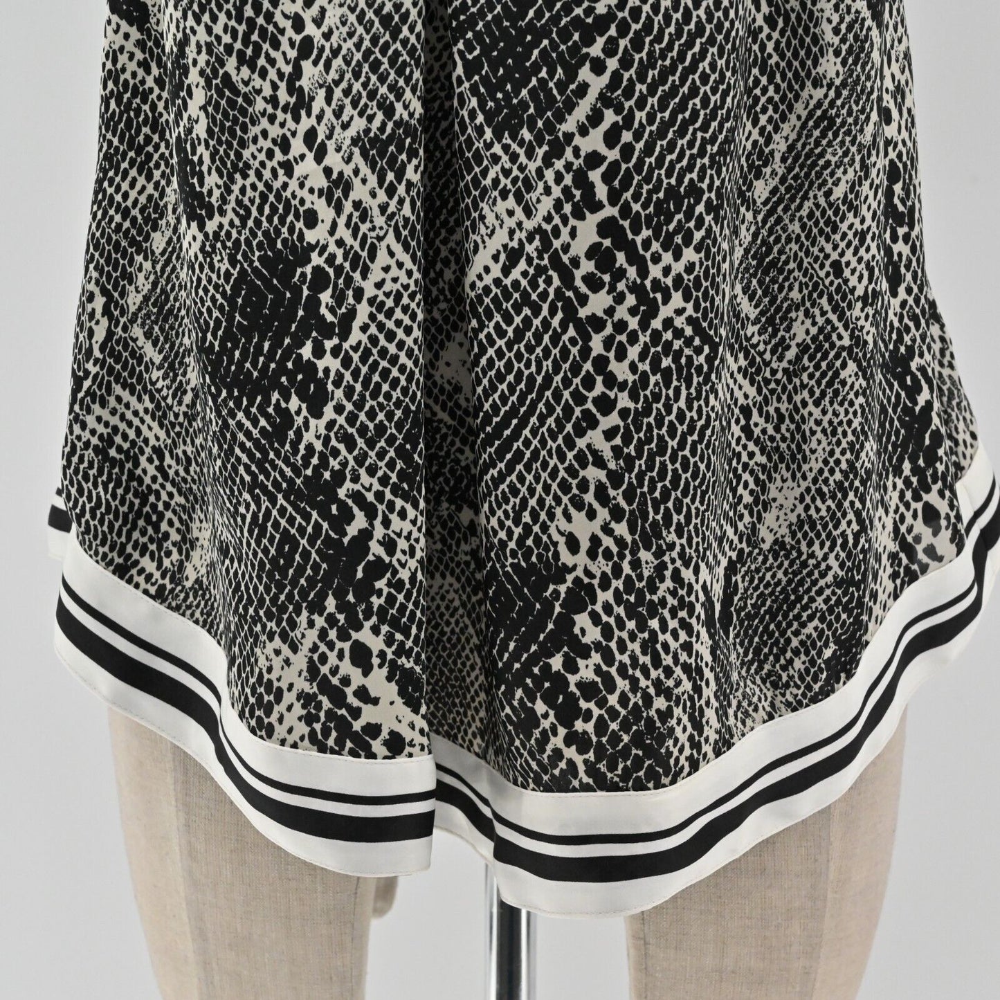 EXPRESS Top Womens Size XS Sleeveless Halter Snakeskin Stripe Print Tie Back