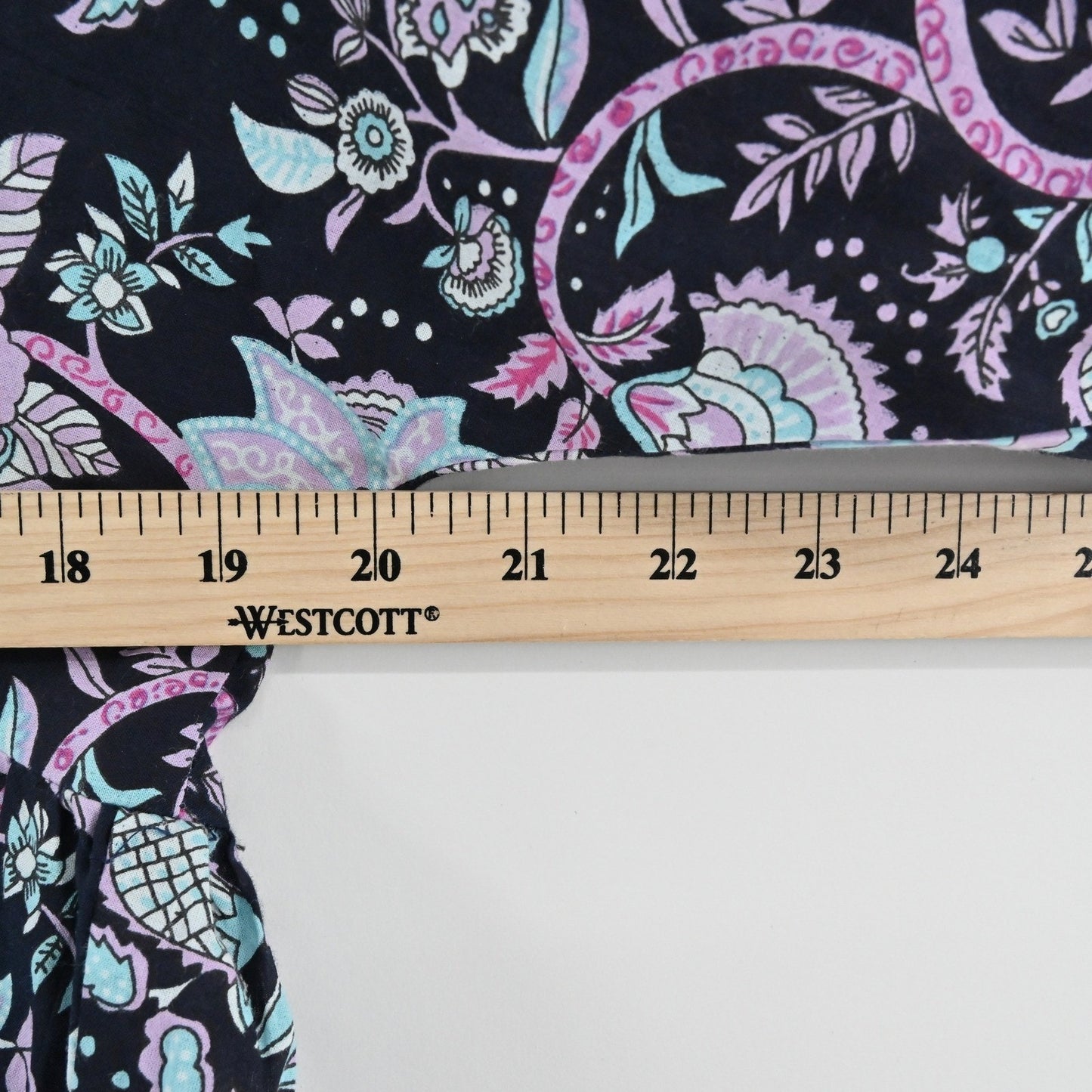 Millie Resort Travel Floral Dress Size L Blue Paisley Bohemian Cotton India Boho