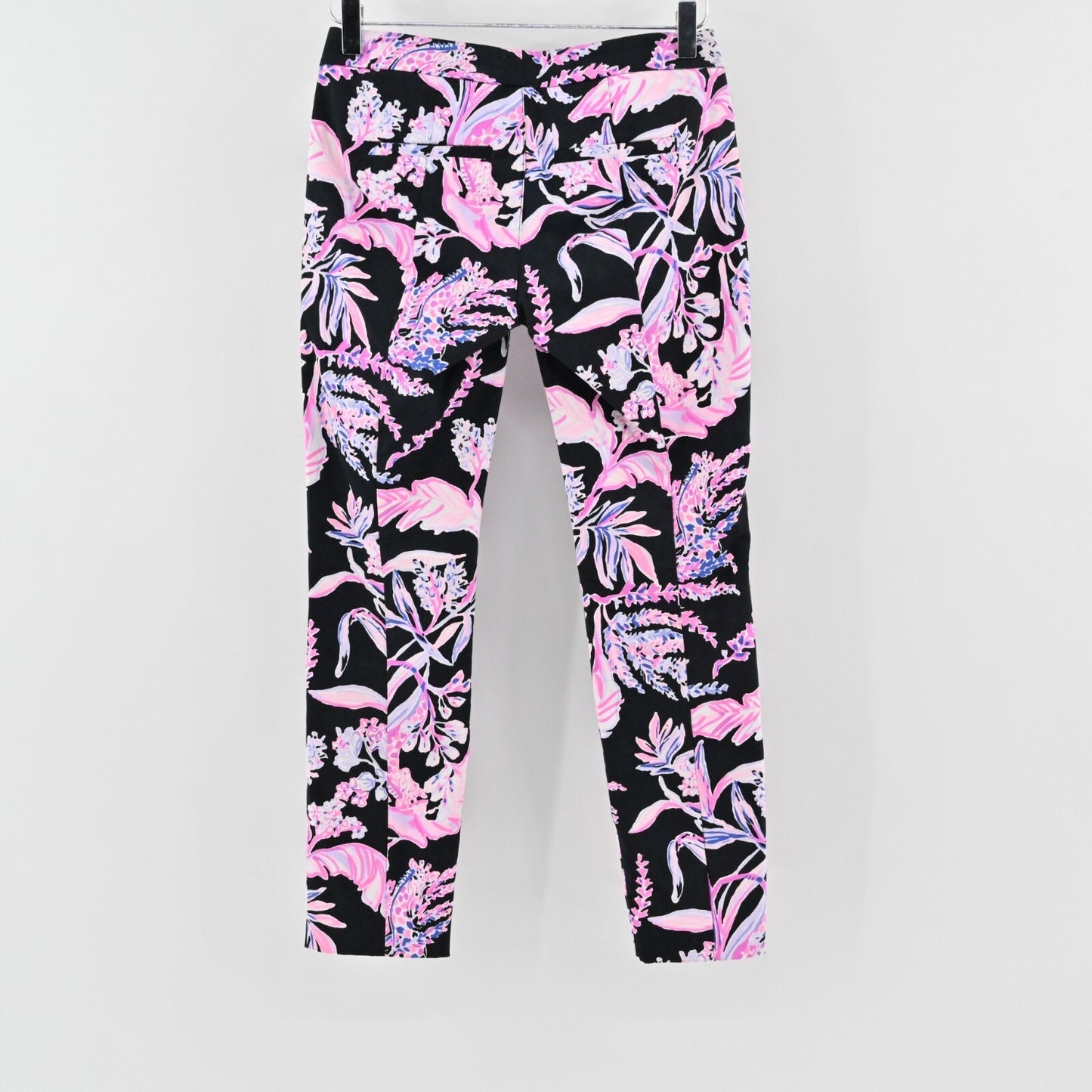 LILLY PULITZER Womens Kelly Pants Size 00 Skinny Ankle Onyx Wild Within Print