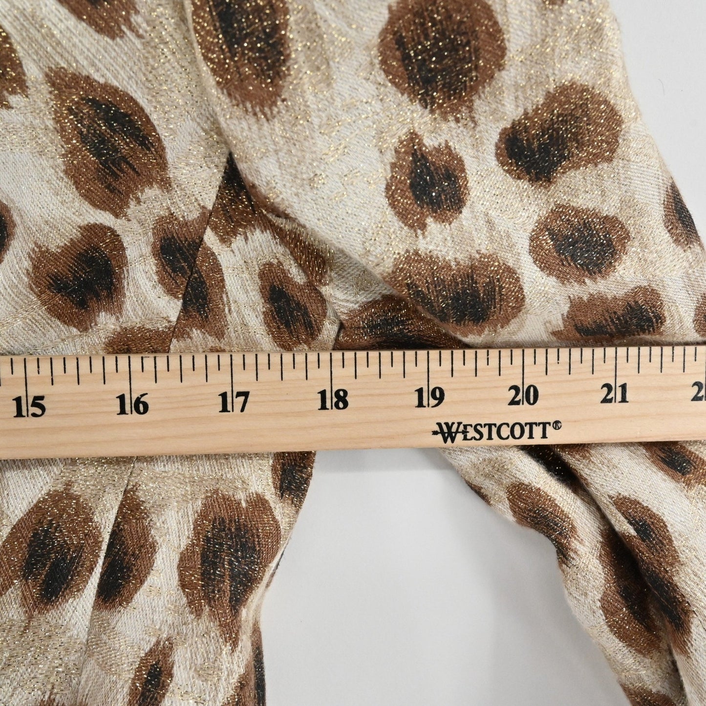 Vtg Escada Womens Blazer Size 36 Leopard Print Linen Gold Metallic Jacket Luxury