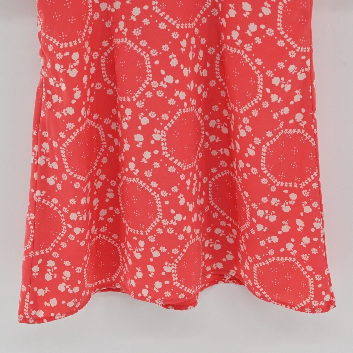 FREE PEOPLE Dress Womens Size 4 Geo Garden Floral Print Ruffled Sleeve Shift