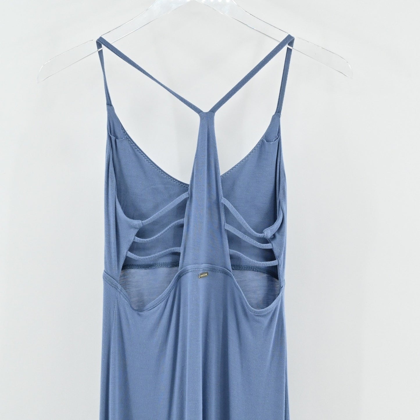 Body Glove Maxi Dress Medium Blue Sleeveless Y Back Casual Rayon Blend