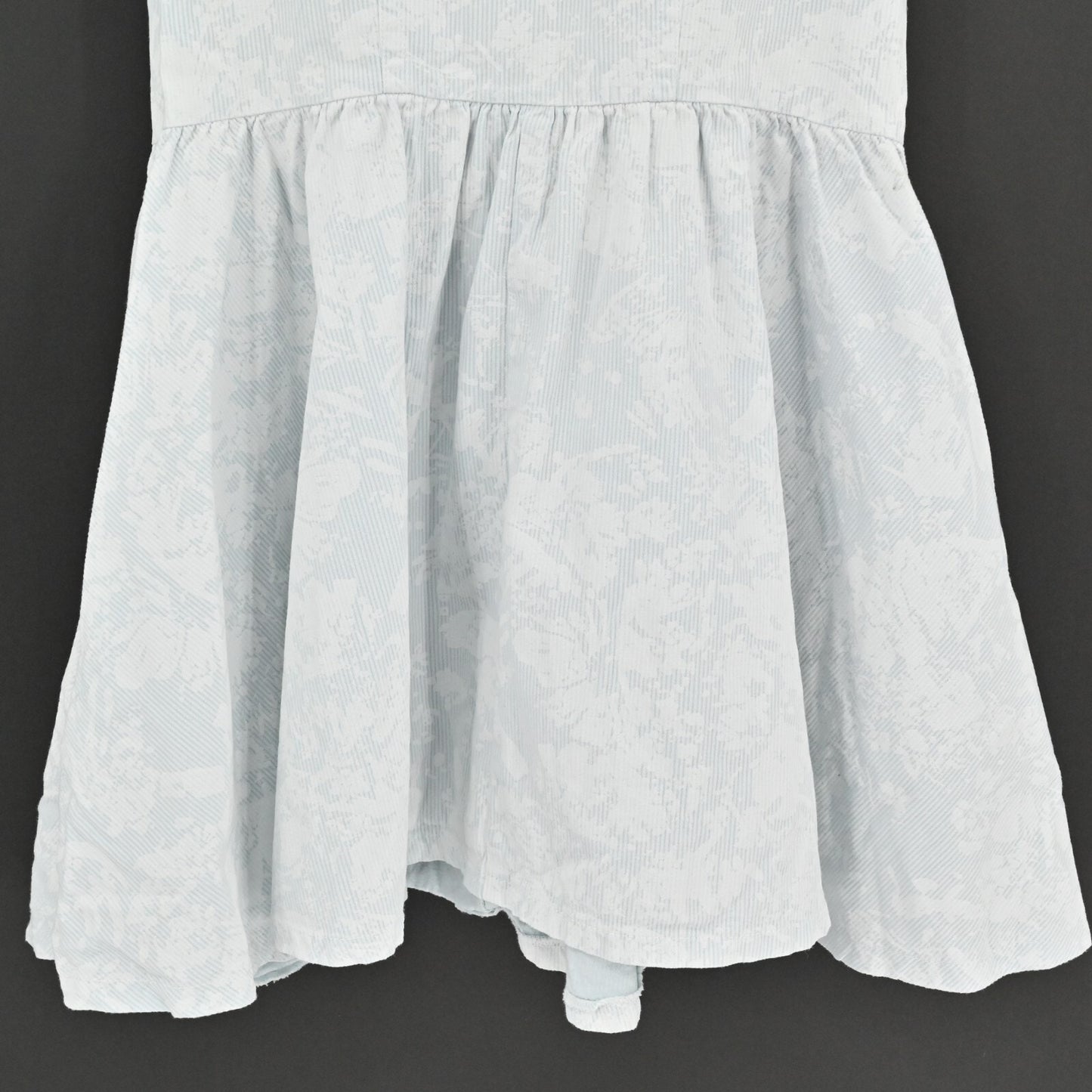 REISS Womens Hickory Stripe Floral Dress Sz 8 Drop Waist Coastal Cowgirl Western