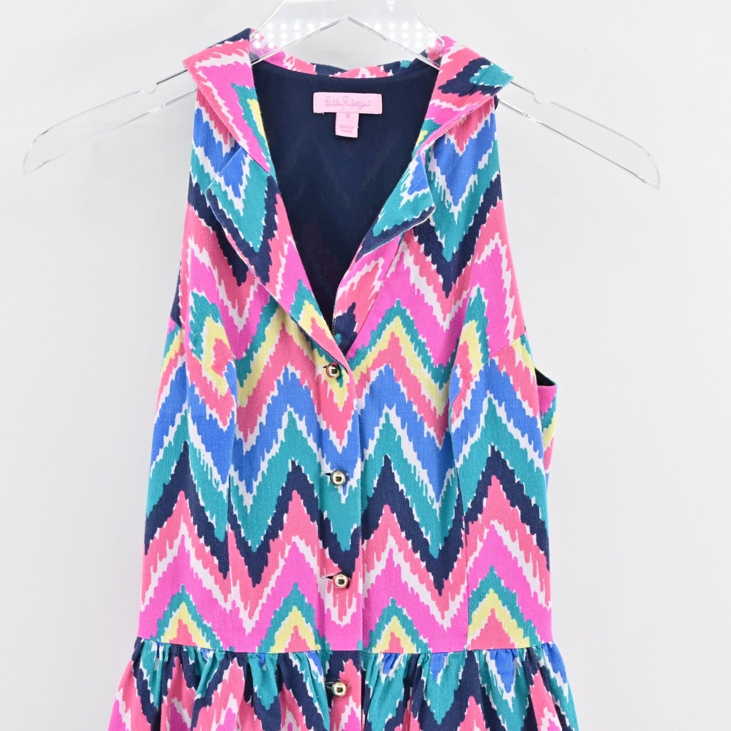 LILLY PULITZER Sherlynn Dress Size 0 Multi Hearts A Flutter Sleeveless Mini