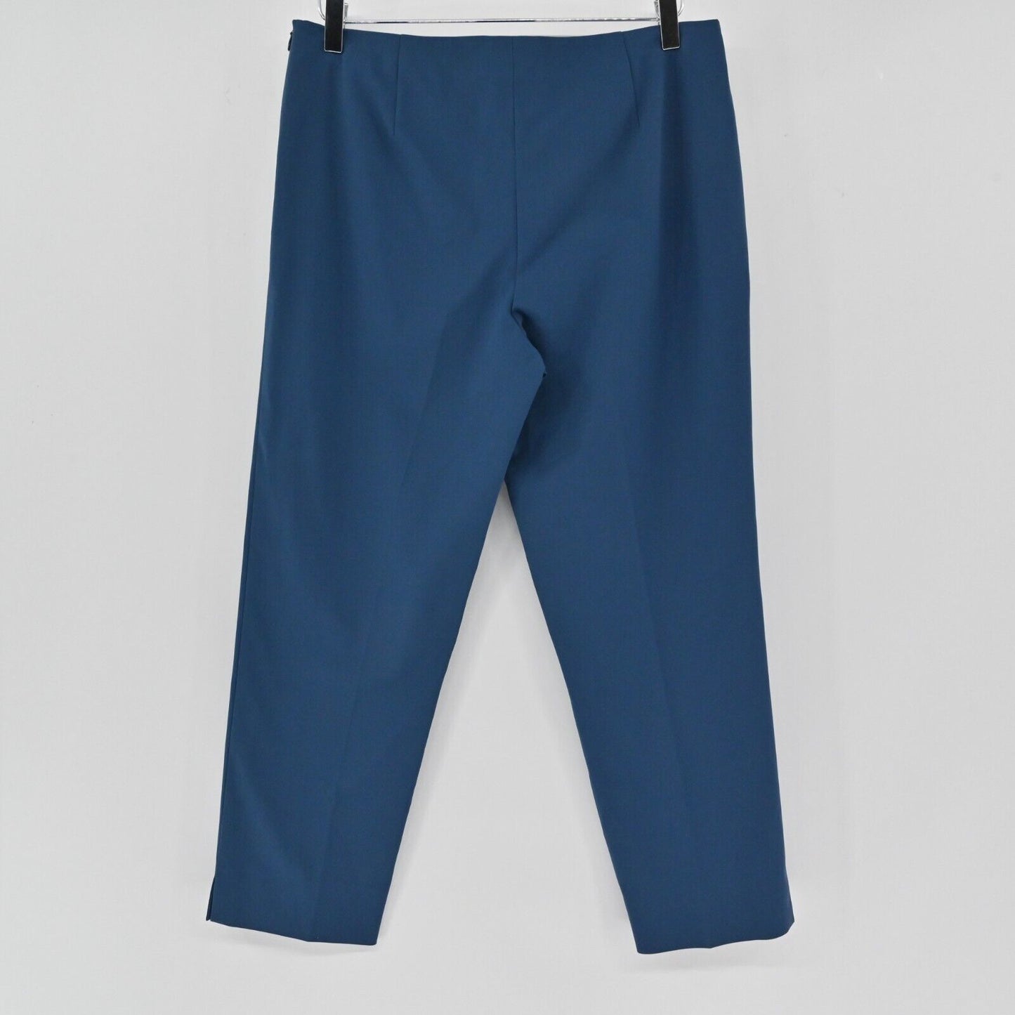 LAFAYETTE 148 Pants Womens Sz 8 Blue High Waisted Pull On Stretch Straight Ankle