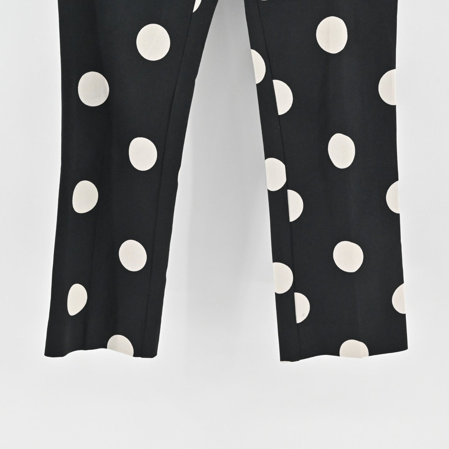 ANTHROPOLOGIE Pants Womens Size 2 Polka Dot Black Essential Skinny Kick Flare