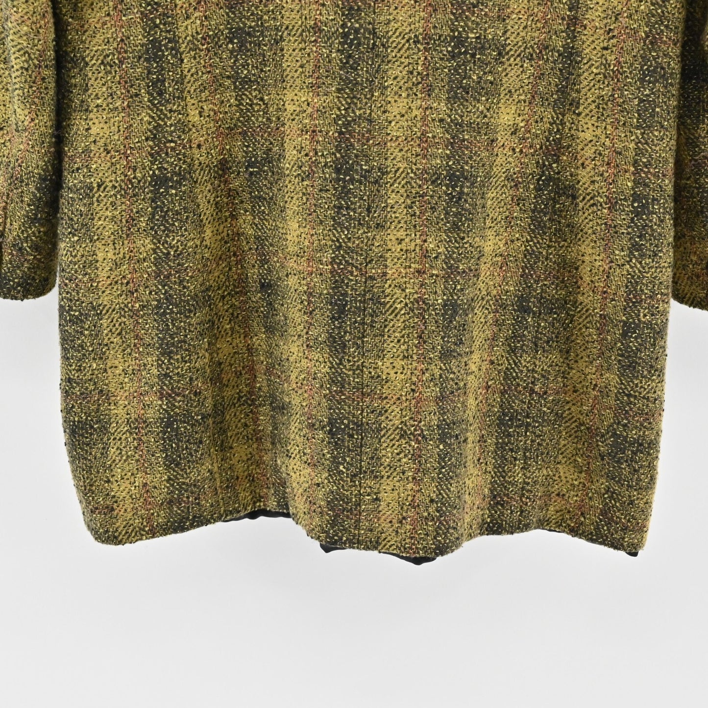 Vtg Blazer Womens Sz 6 Wool Tweed Plaid Double Breasted Long Line Jacket Capsule