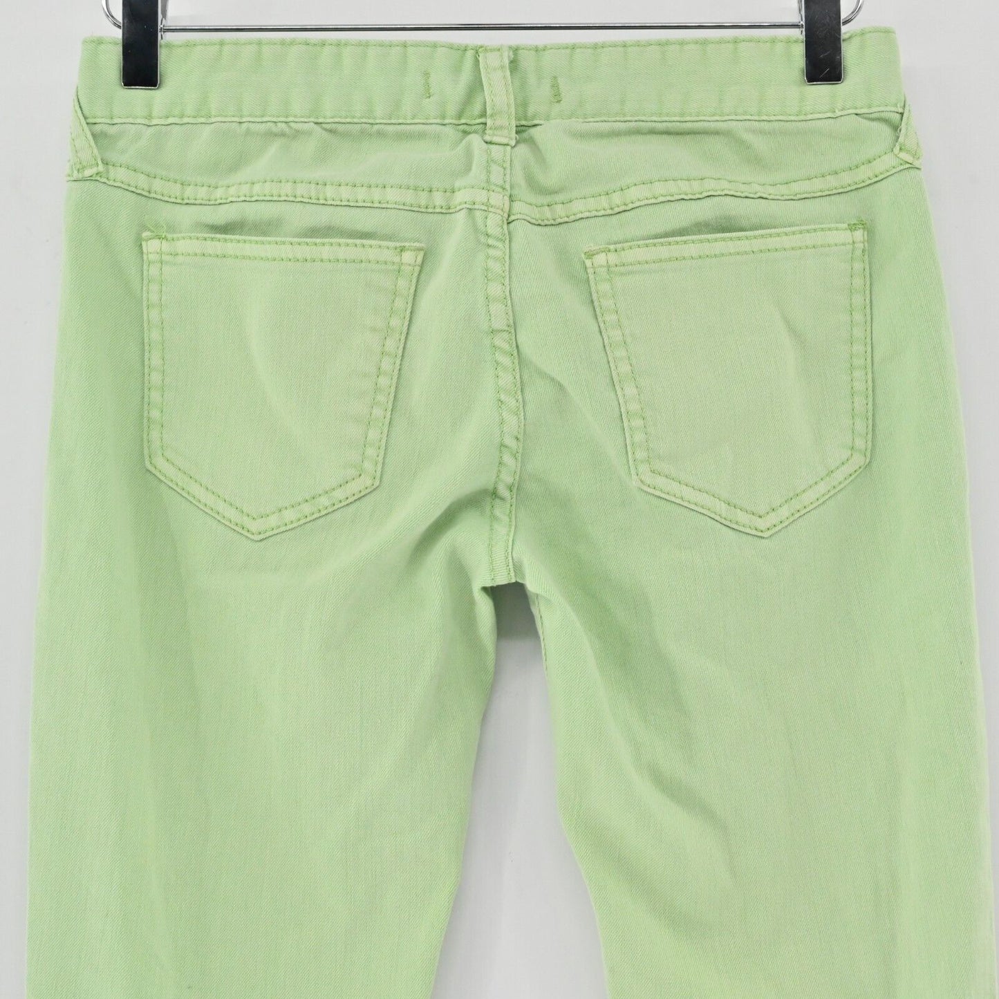 FREE PEOPLE Jeans Womens Sz 26 Low Rise Mint Green Skinny Leg Stretch Zip Ankle