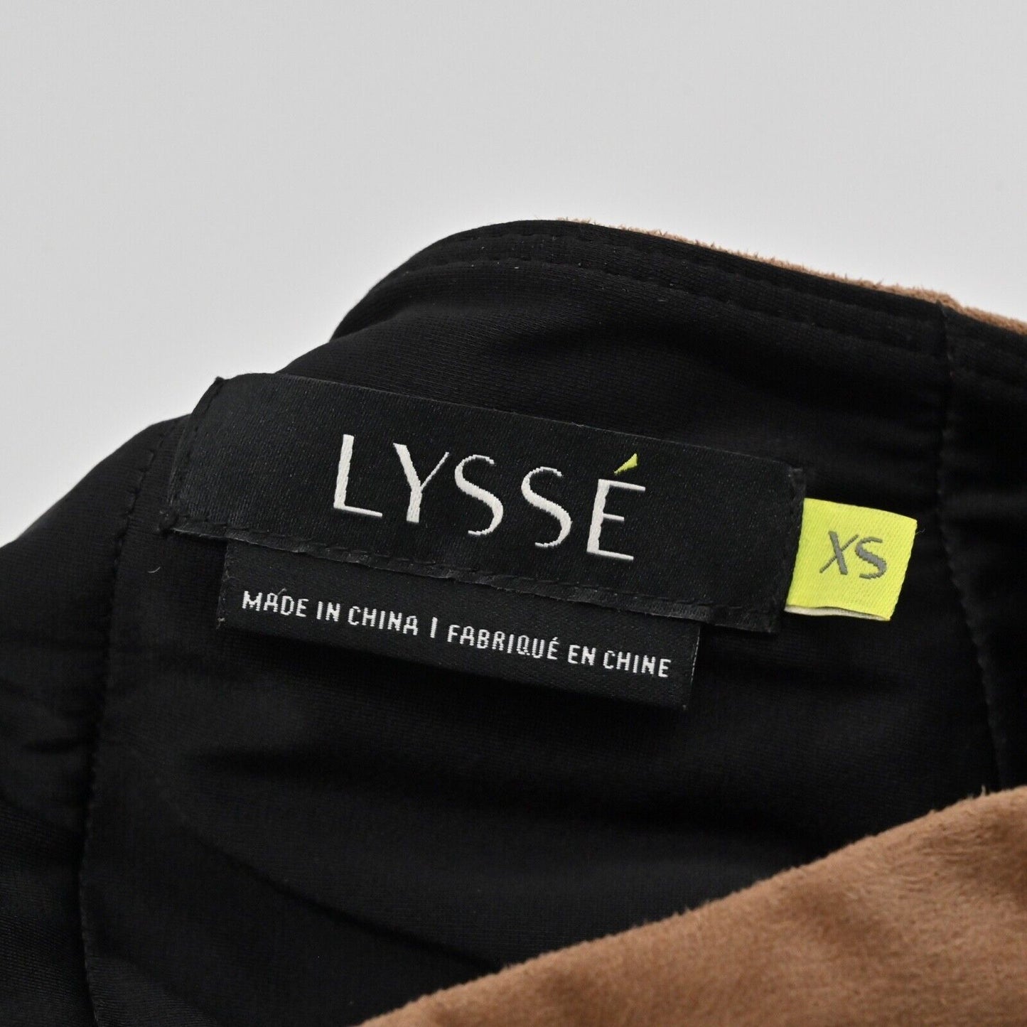 LYSSE Pants Womens Size XS Brown Faux Suede Mid Rise Equestrian Pull On Skinny