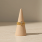 Stainless Steel Braided Cross Adjustable Open Ring Gold Plated