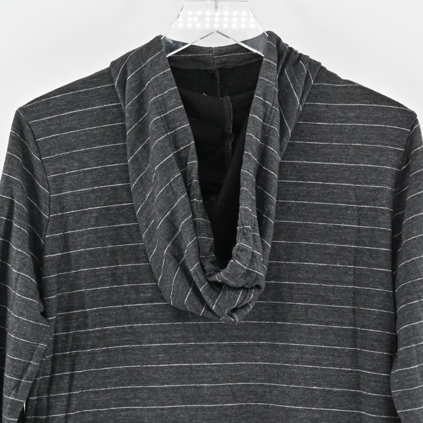 MARINE LAYER Hoodie Womens Size M Alden Double Knit Cowl Neck Stripe Sweatshirt