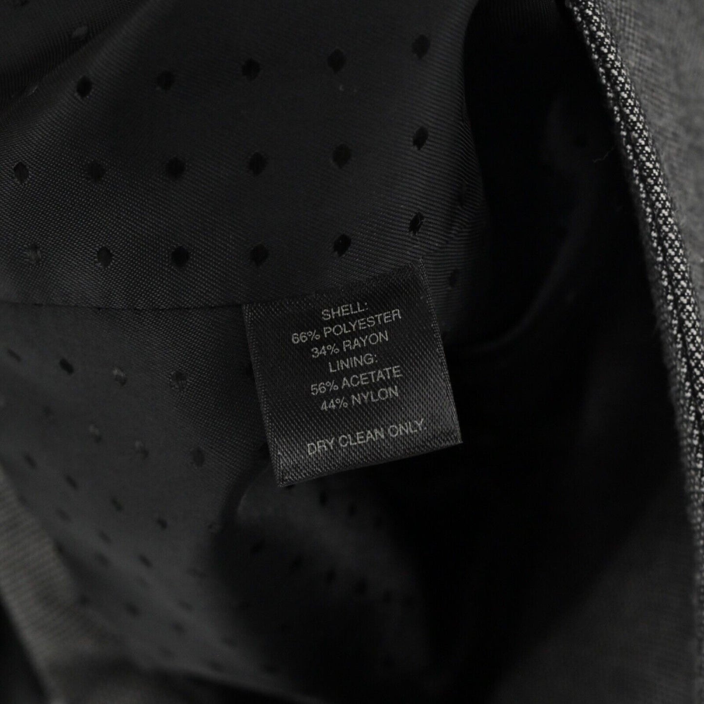 WHBM Blazer Womens Sz M Gray Black Ruffle Front Flip Cuff Retro Office Career