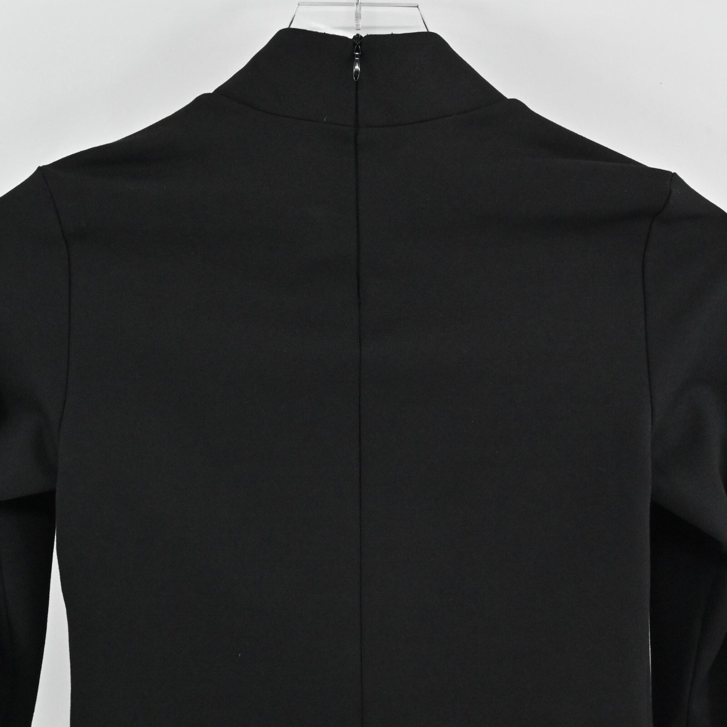 STAUD Womens Lavop Bell Sleeve Top Sz XS Crepe Trimmed Stretch Ponte Turtleneck