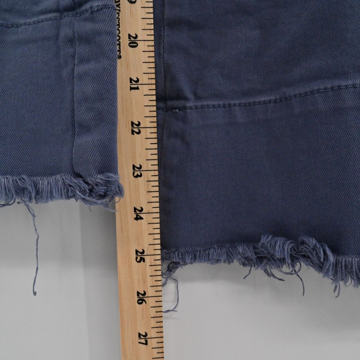 PEACE LOVE WORLD Jeans Womens Sz 8 Cropped Wide Leg Twill Blue Denim Zip Pockets