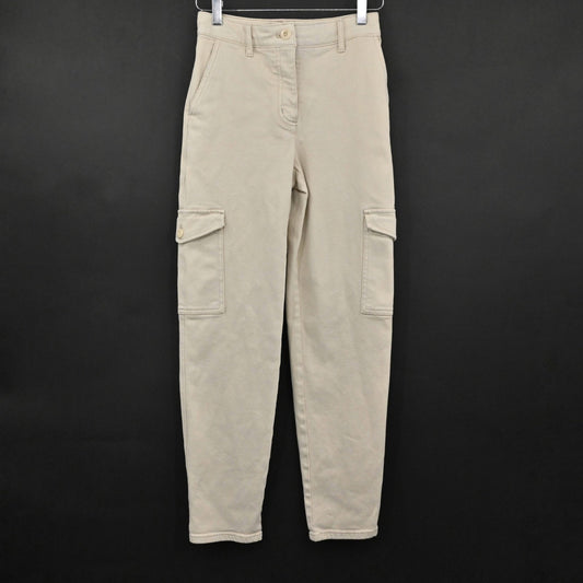 Aritzia Womens Wilfred Free Modern Cargo Pants Size 0 High Rise Tapered Cream