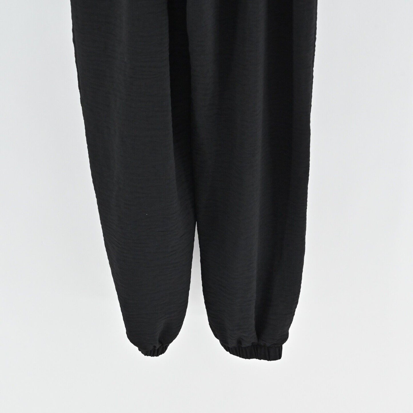 GILLI Jumpsuit Womens Size S Black Sleeveless Mock Neck Drawstring Waist Jogger