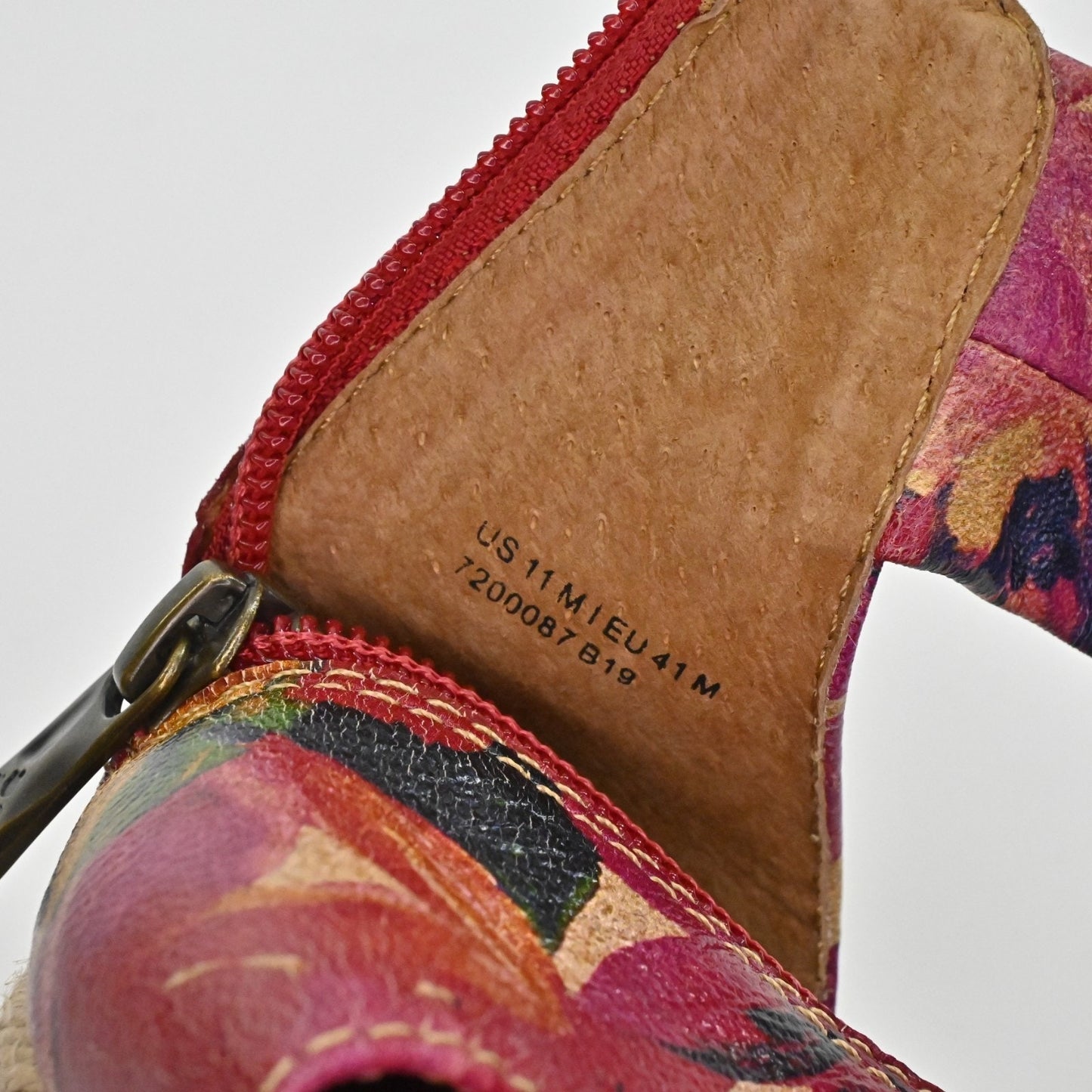 Patricia Nash Womens Rubia Leather Espadrille Wedge Sandals Size 11M Floral