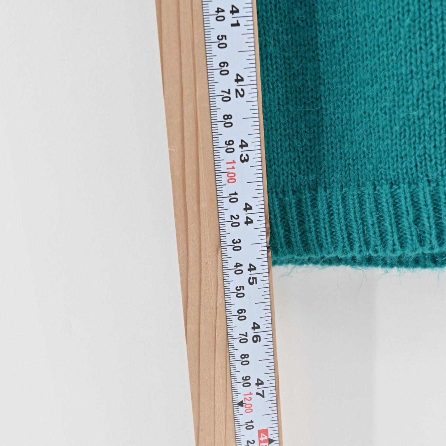 Vtg JOHN RICHARD Sweater Dress Angora Hair Sz M Knit Zig Zag Lightning Teal 80s