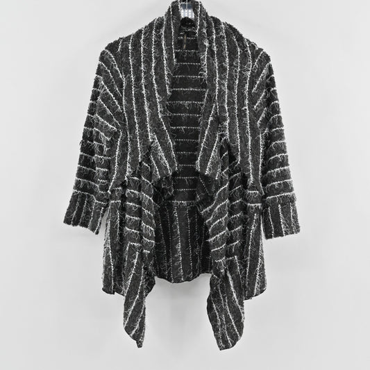 Vtg IC By Connie K Womens Wearable Art to Wear Fuzzy Cardigan Size M Wool Knit