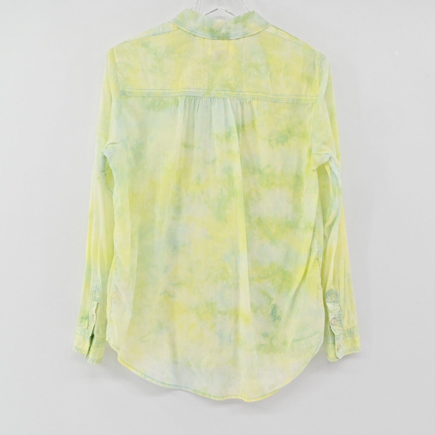ANTHROPOLOGIE Top Womens Size M Pilcro Cate Tie Dye Button Up Long Sleeve Pocket