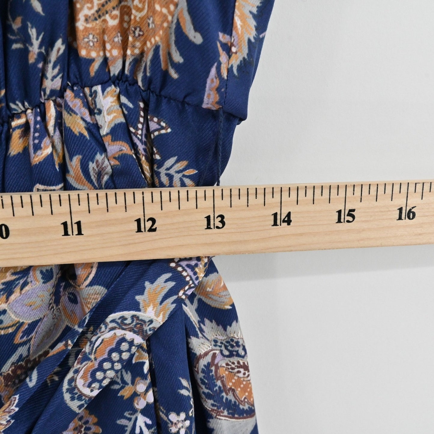 Anthropologie Ett Twa Paisley Jumpsuit Sz XXSP Boho Blue Floral Halter Whimsical