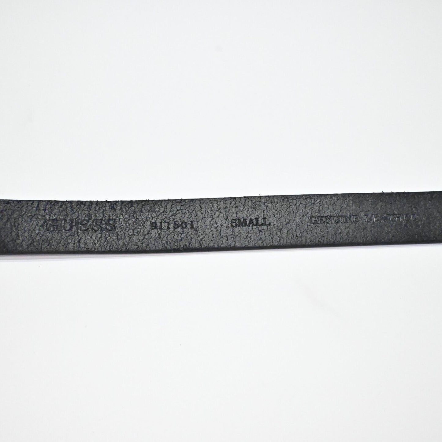 Vintage GUESS Brand Womens Belt Black Genuine Leather Stones Bling G Logo Small