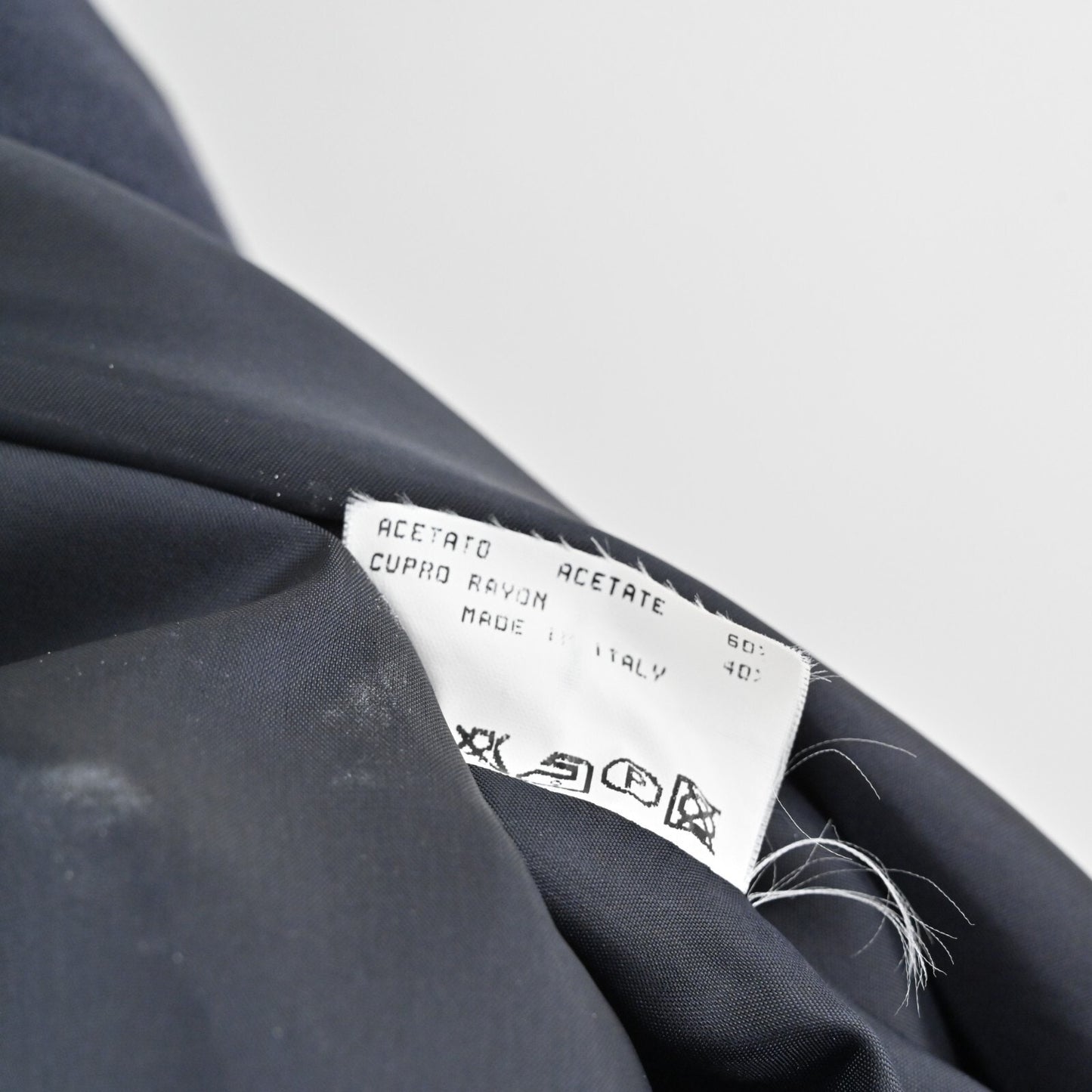 Vtg ZANELLA Jacket Womens Size 42 Solid Dark Navy Wool Collared Chore Shacket