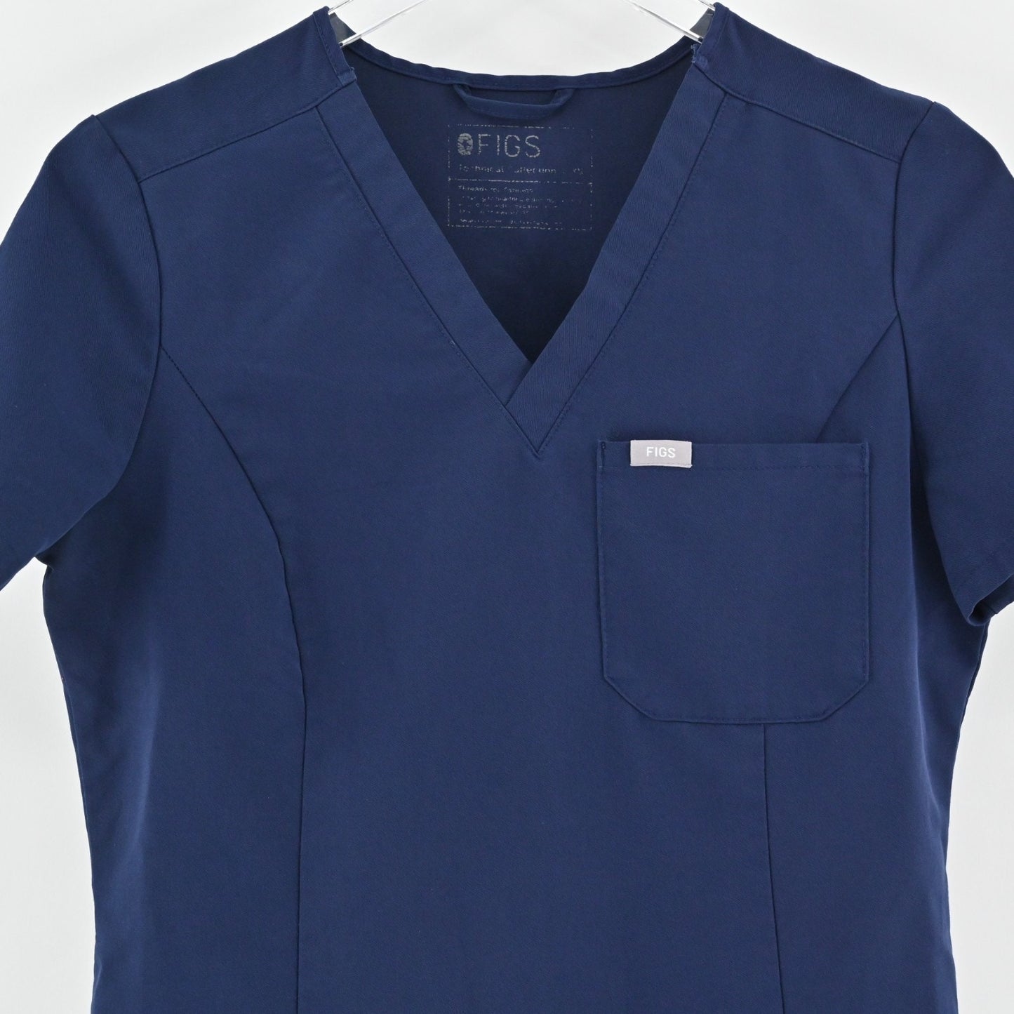 FIGS Womens Catarina Scrub Top Size XS One Pocket Navy Blue Technical Collection