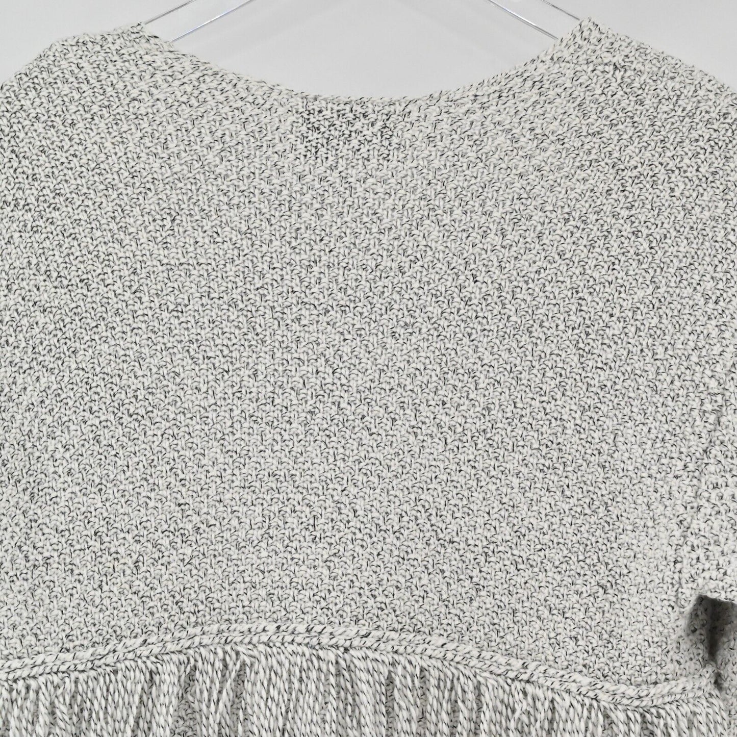 CUPCAKES CASHMERE Sweater Womens Sz S Calypso Fringe Knit Open Cardigan Boho