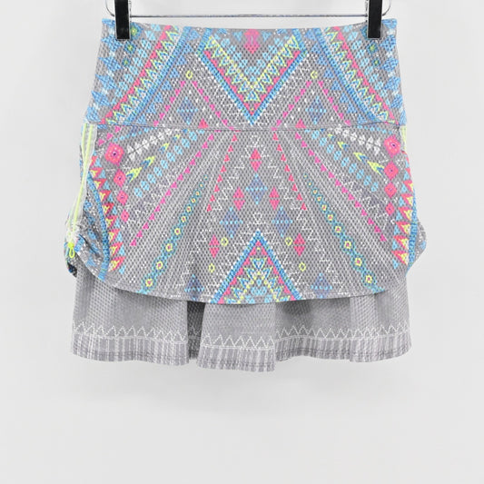 Lucky in Love Desert Vibes Ruched Skort Size XS Print Tennis Skirt Pickleball
