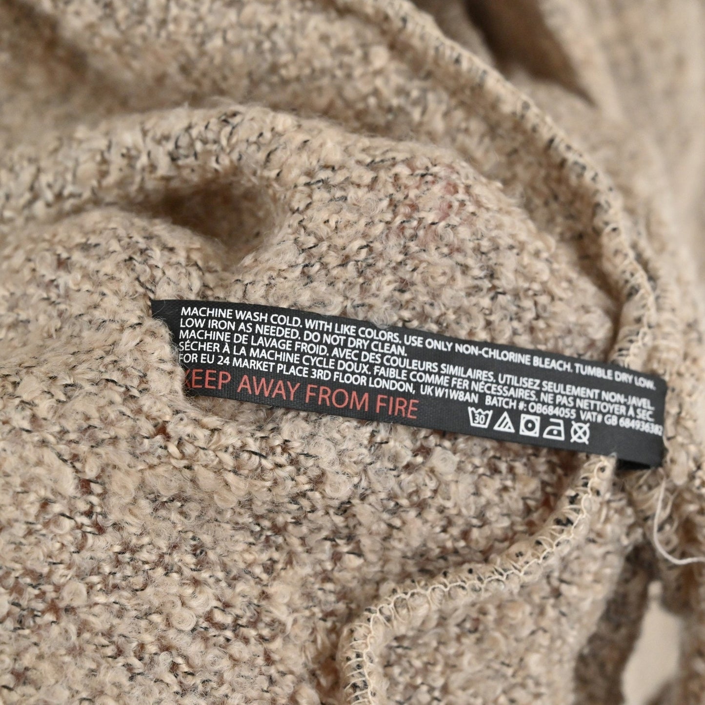 Urban Outfitters Womens Chunky Knit Cardigan Sz M Tan Minimalist Out From Under