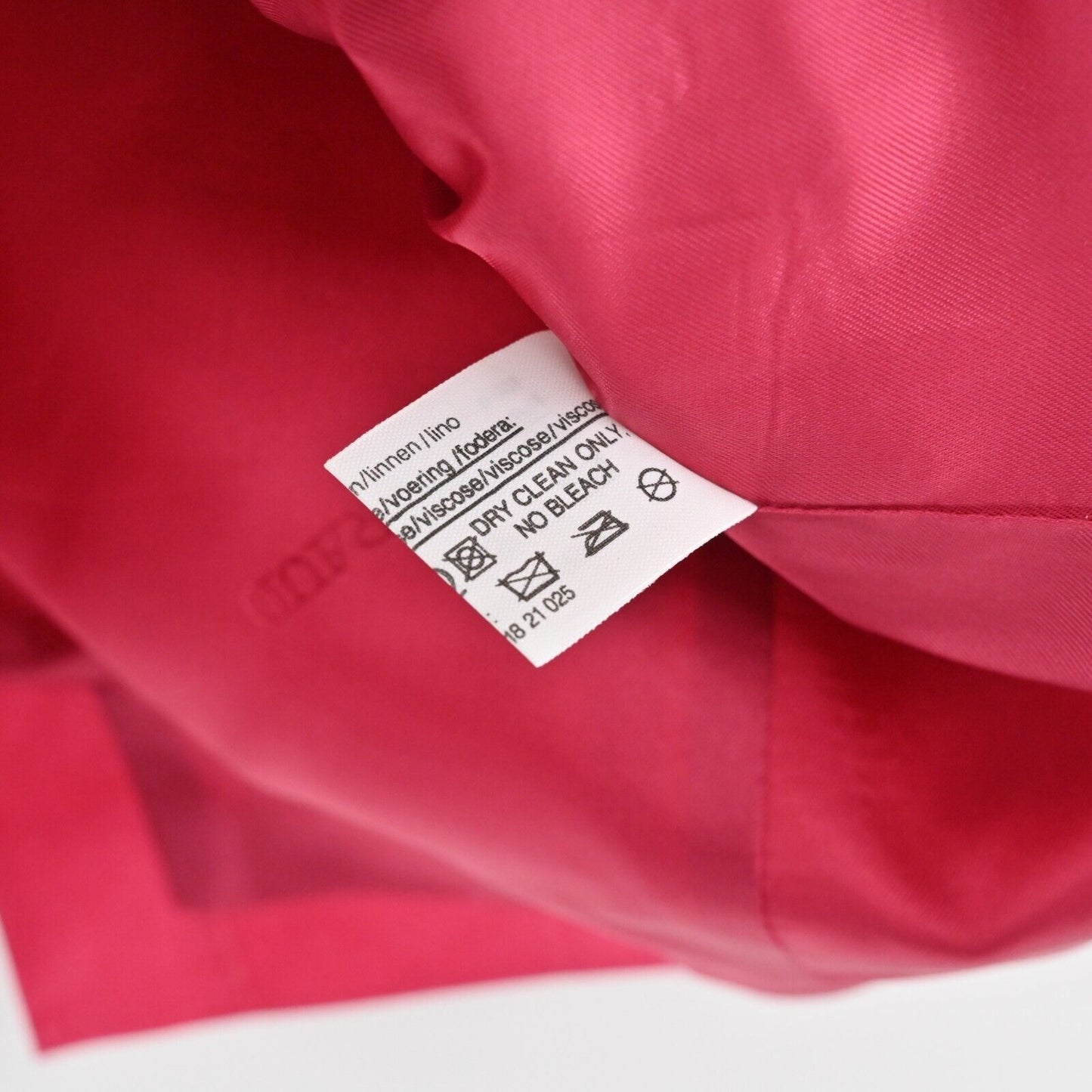 Vtg LOUIS FERAUD Blazer Womens Size 8 Pink White Trim Linen Short Sleeve Jacket