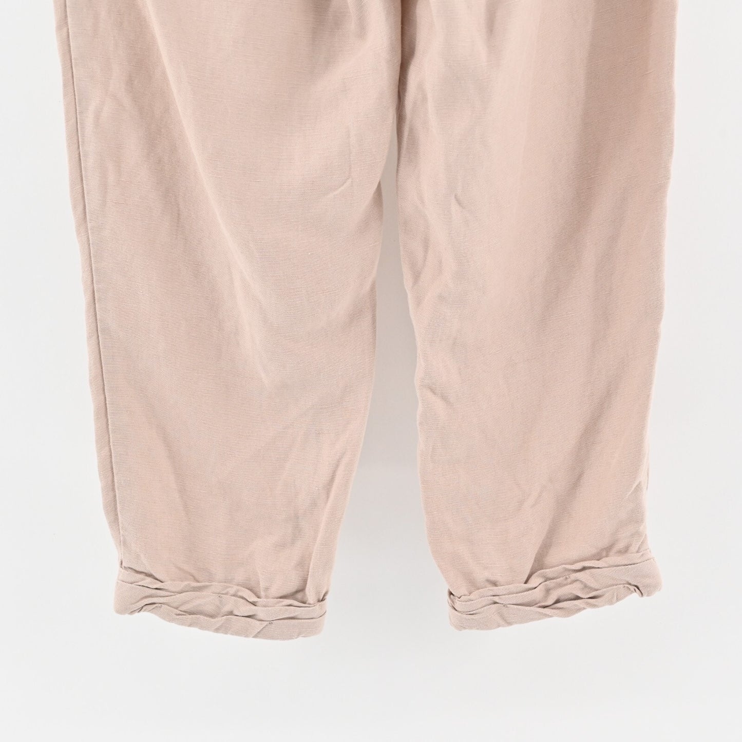 ARITZIA Pants Womens Sz 2 Wilfred Blush Pink Allant Linen Blend Crop Drawstring