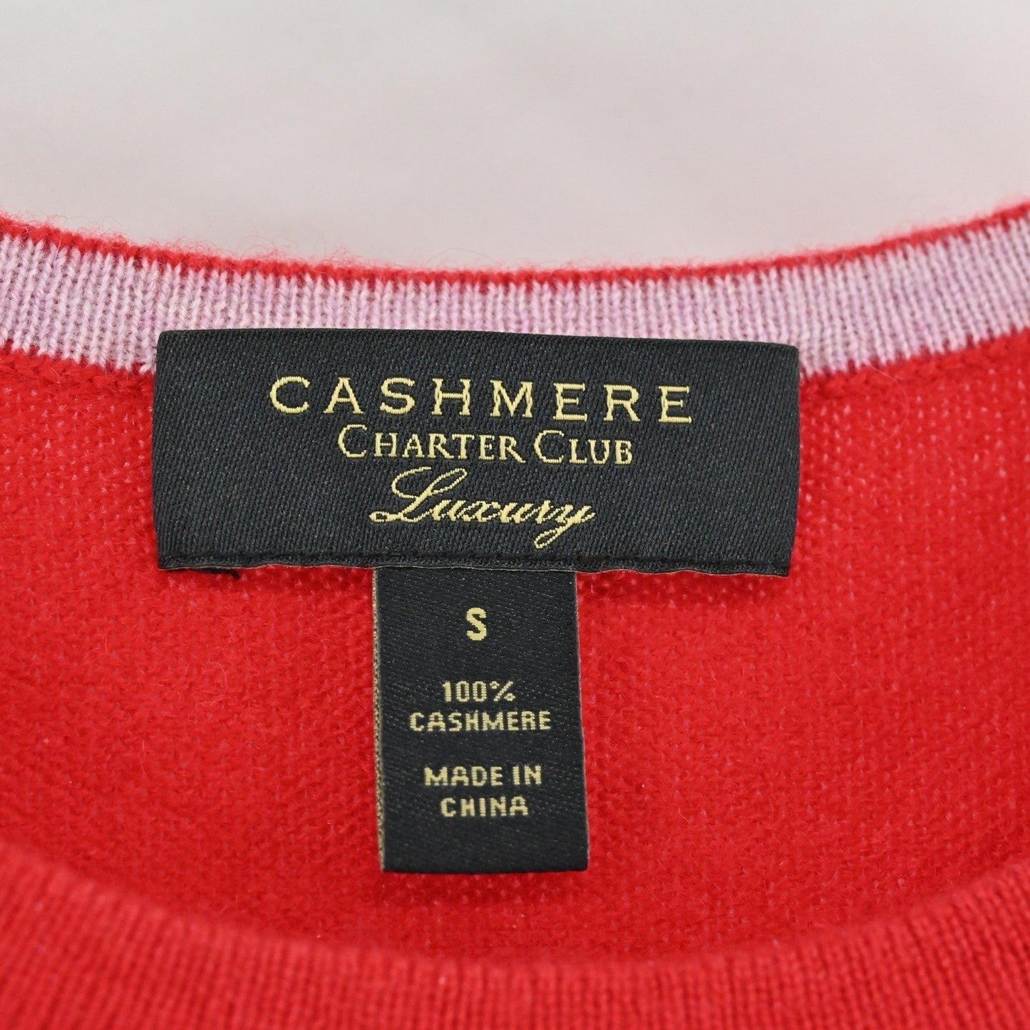 Charter Club Womens Cashmere Sweater Size S Red Crew Neck Cozy Quiet Luxury