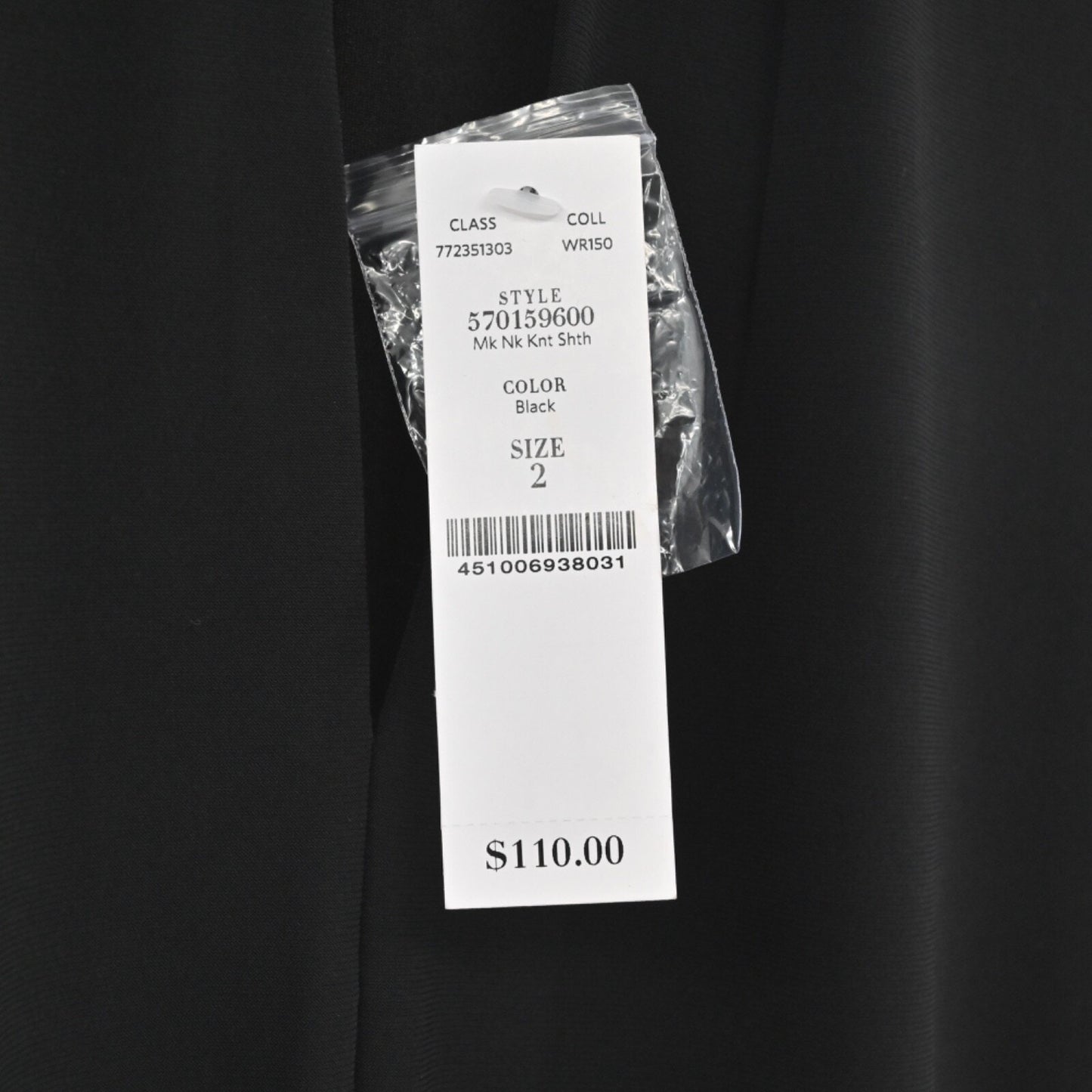 WHBM Mock Neck Knit Sheath Dress Size 2 Black Dark Romantic Whimsigoth Keyhole