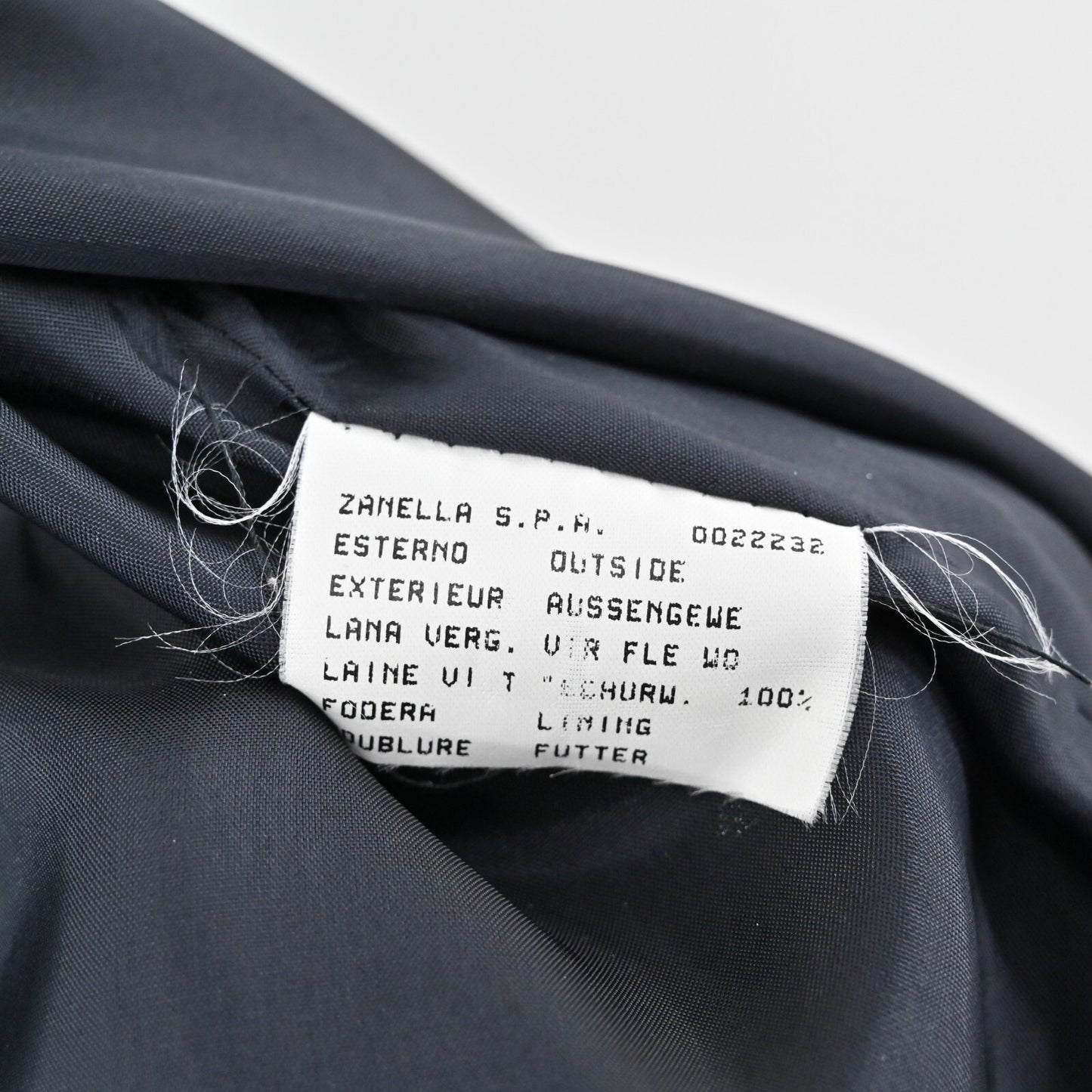 Vtg ZANELLA Jacket Womens Size 42 Solid Dark Navy Wool Collared Chore Shacket