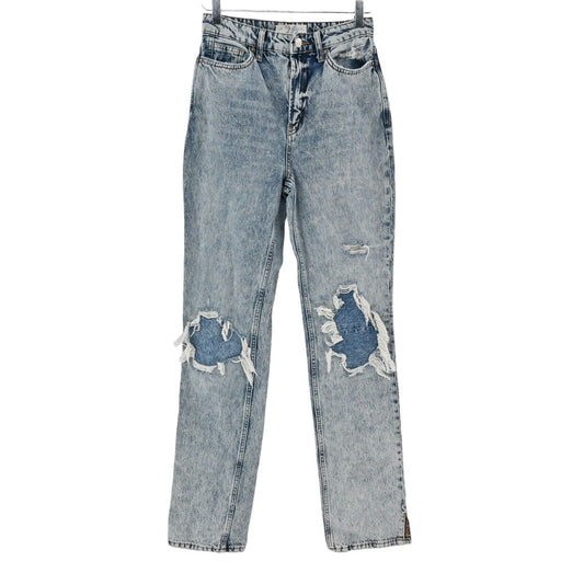 FREE PEOPLE Jeans Womens Size 26 My Own Lace Distressed Acid Wash We The Free
