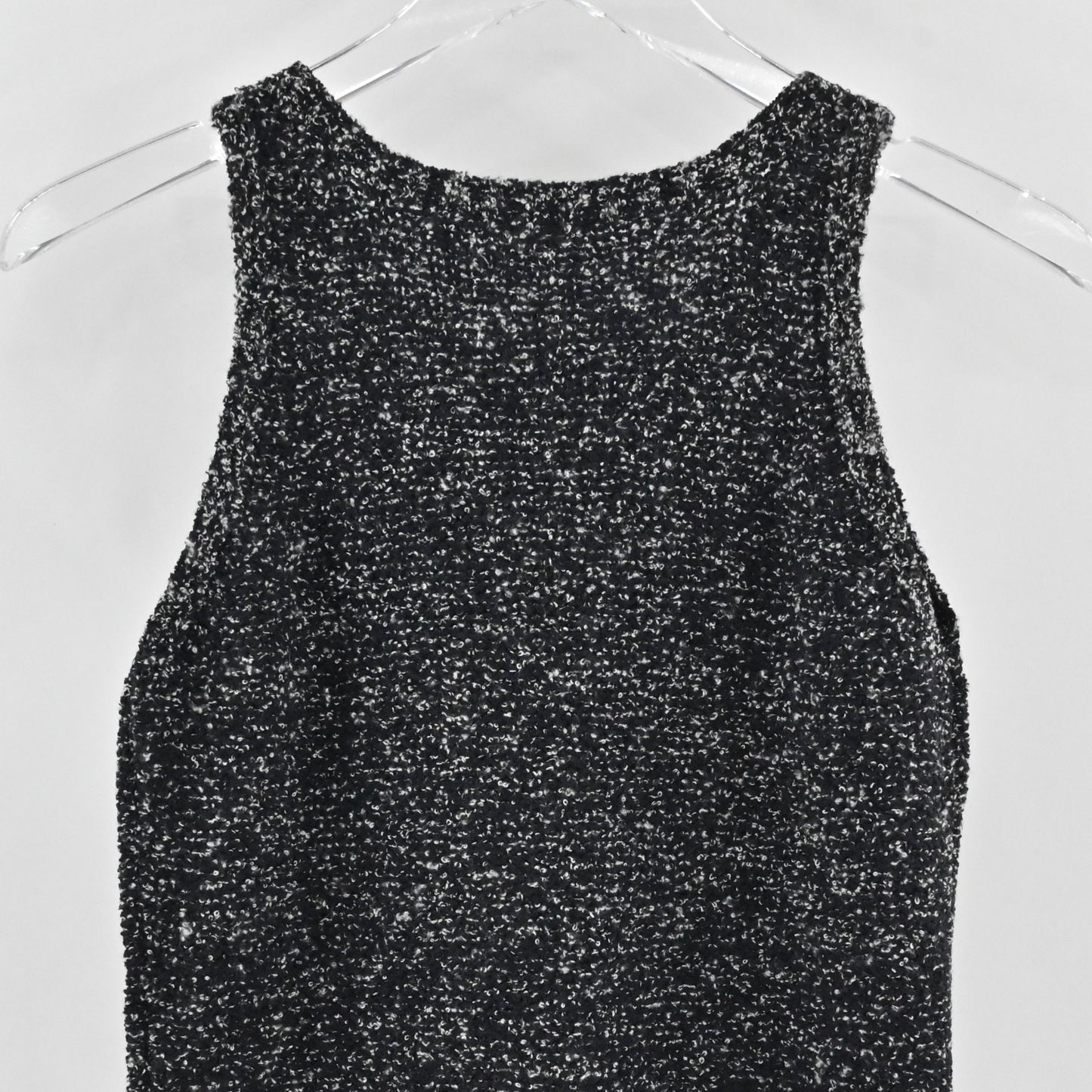Vtg ANNE KLEIN Womens Wool Sleeveless Top Size S Gray Sweater Academia Corpcore