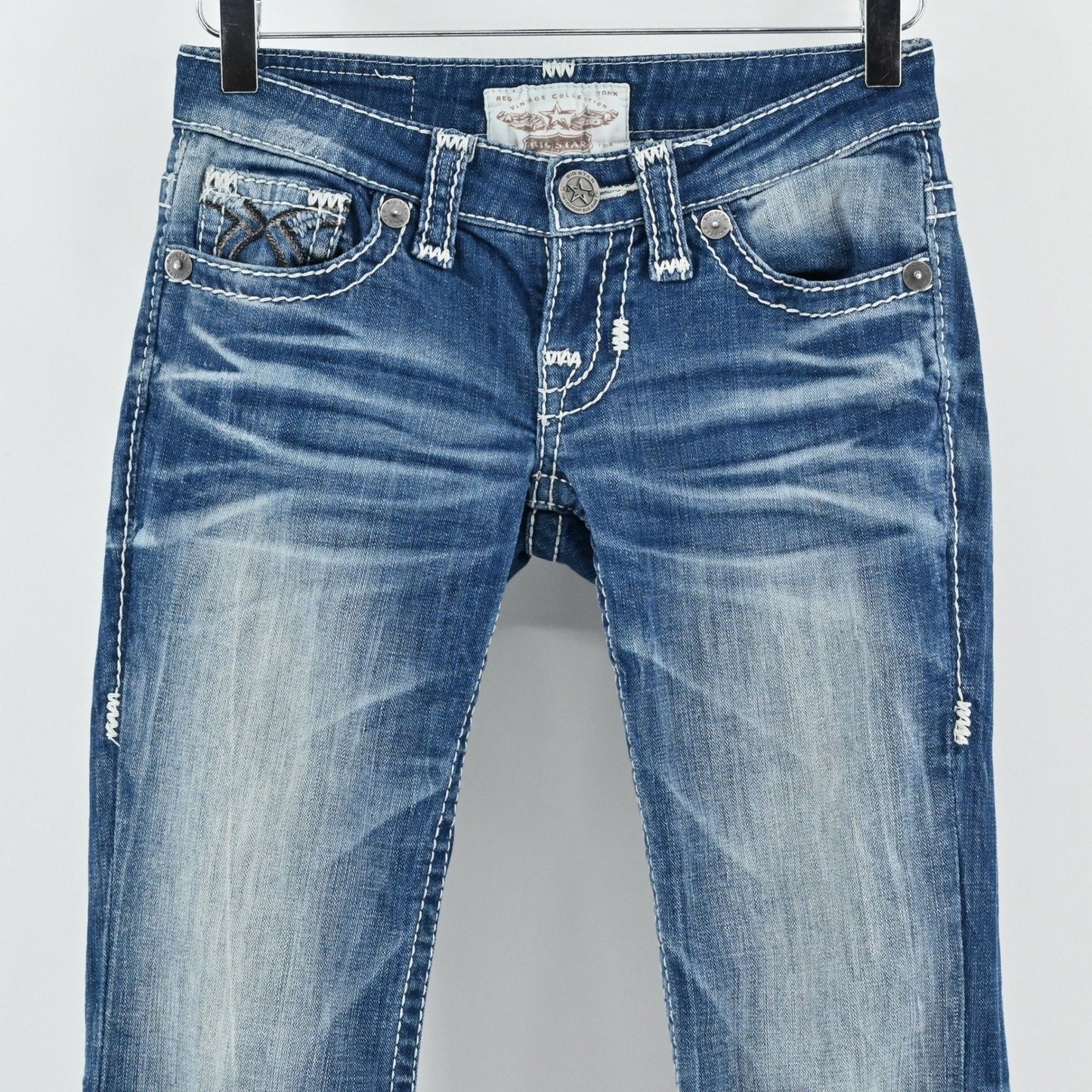 Big Star Womens Vintage Collection Liv Slim Boot Jeans Size 24 Western Low Rise