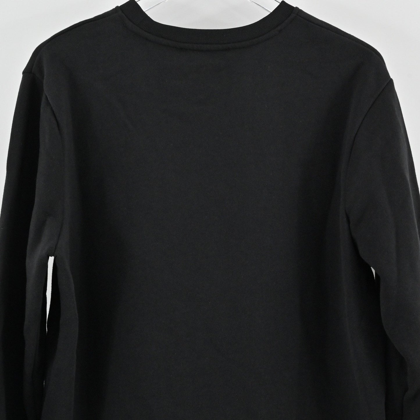 Karl Lagerfeld Mens Slim Fit Tonal Logo Sweatshirt Size L Black Crewneck Grunge
