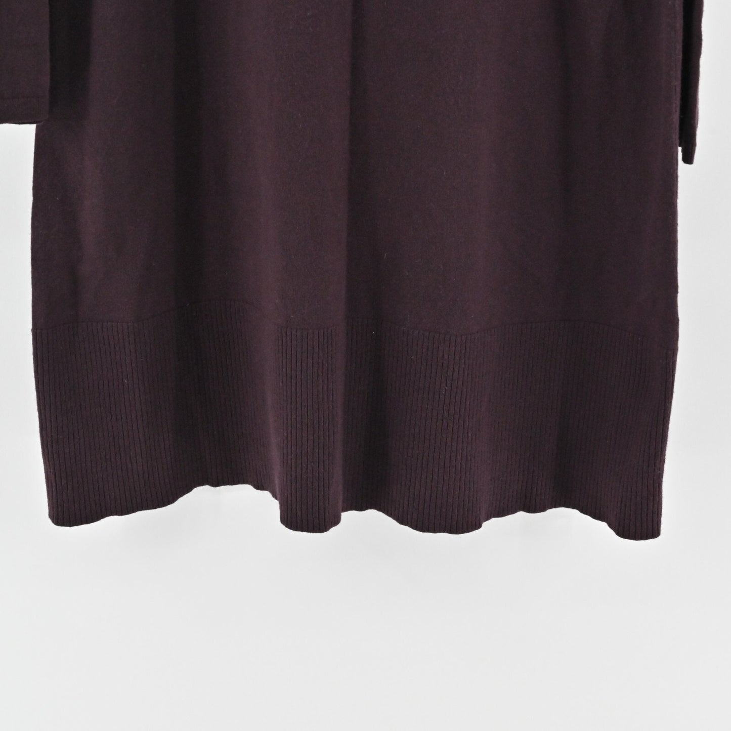 J JILL Sweater Dress Size M Merlot Knit Long Sleeve Shift Knee Length Casual