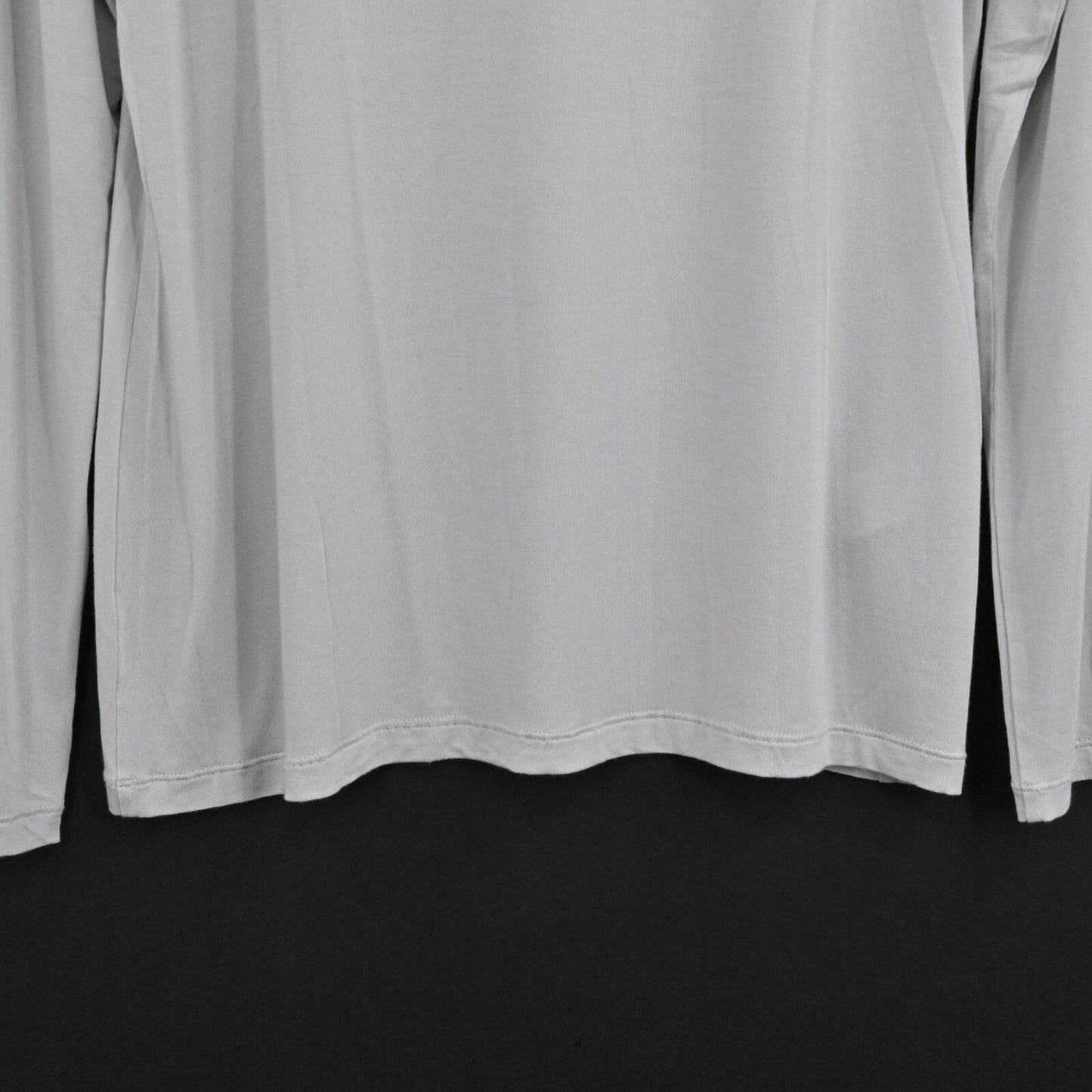 LES COPAINS Top Womens Size 48 Light Gray Stretch Long Sleeve Turtleneck Romamia
