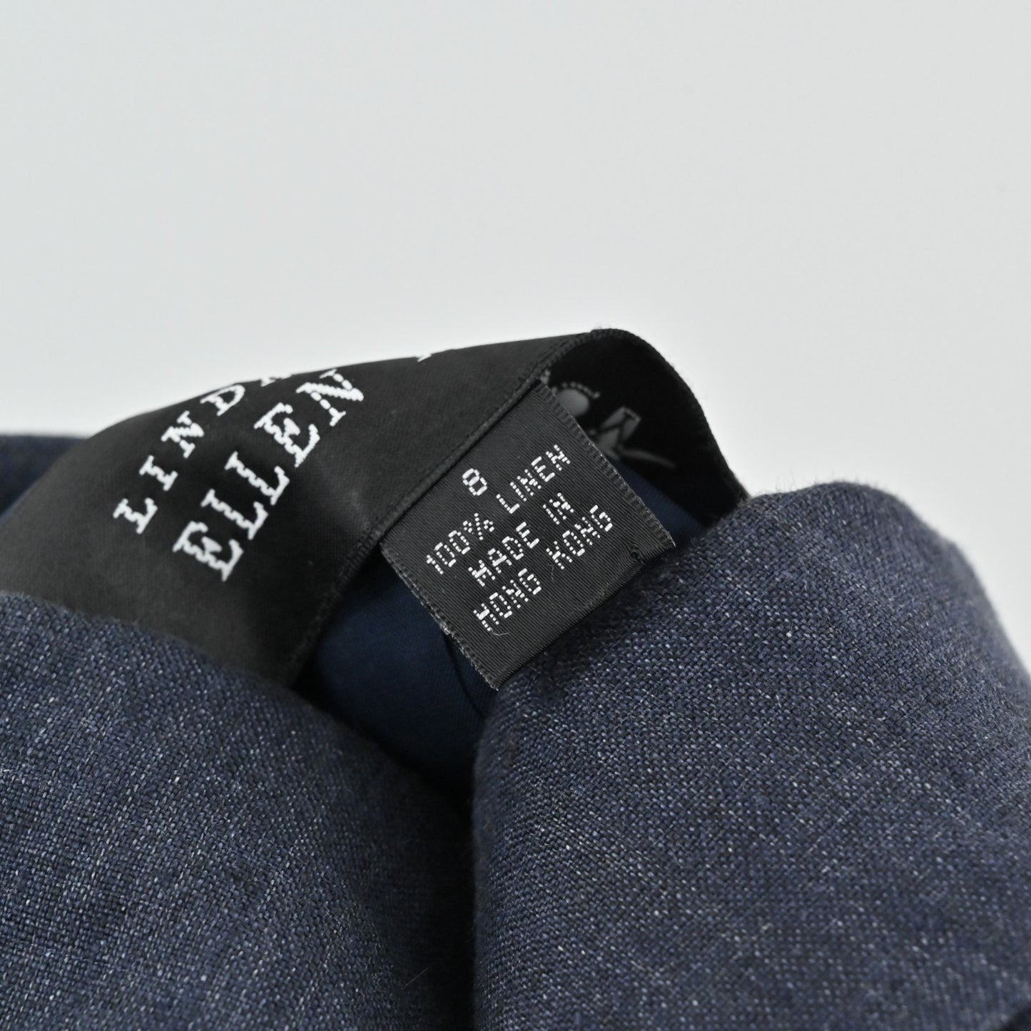 Vtg Linda Allard Ellen Tracy Womens Linen Blue Blazer Size 8 Single Breasted