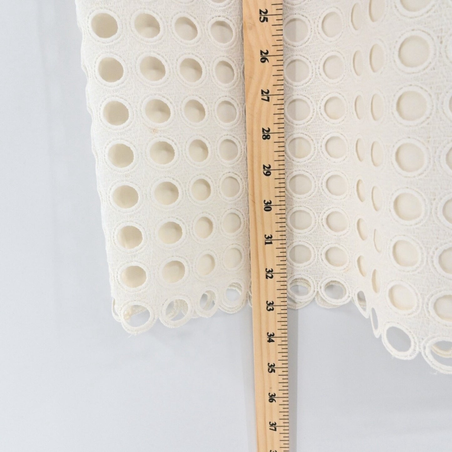 Catherine Malandrino Courtney Dress Size 0 White Eyelet Summer Shift Minimalist