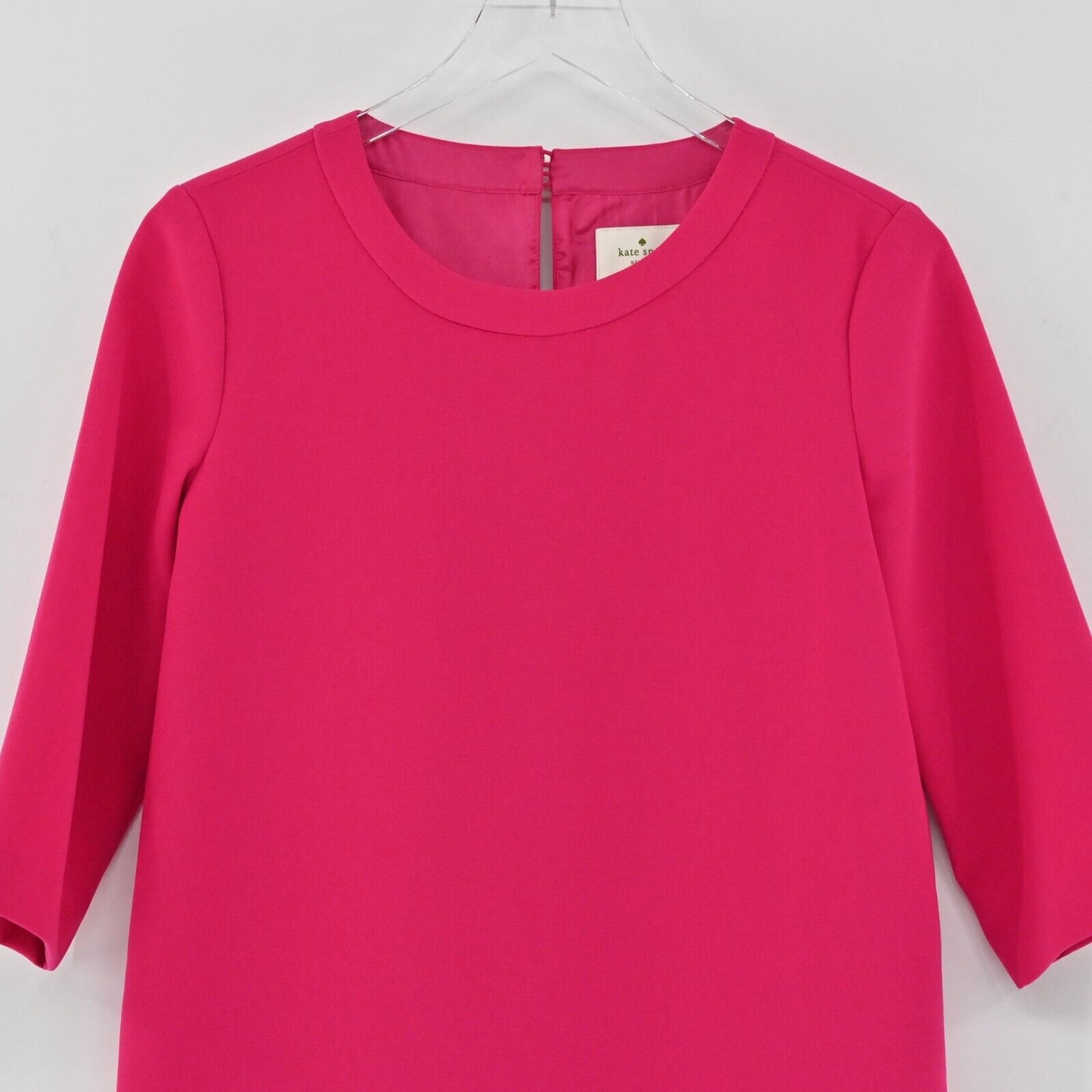 KATE SPADE Dress Womens Size 2 Demi Scalloped Shift Dress Sweetheart Pink Solid