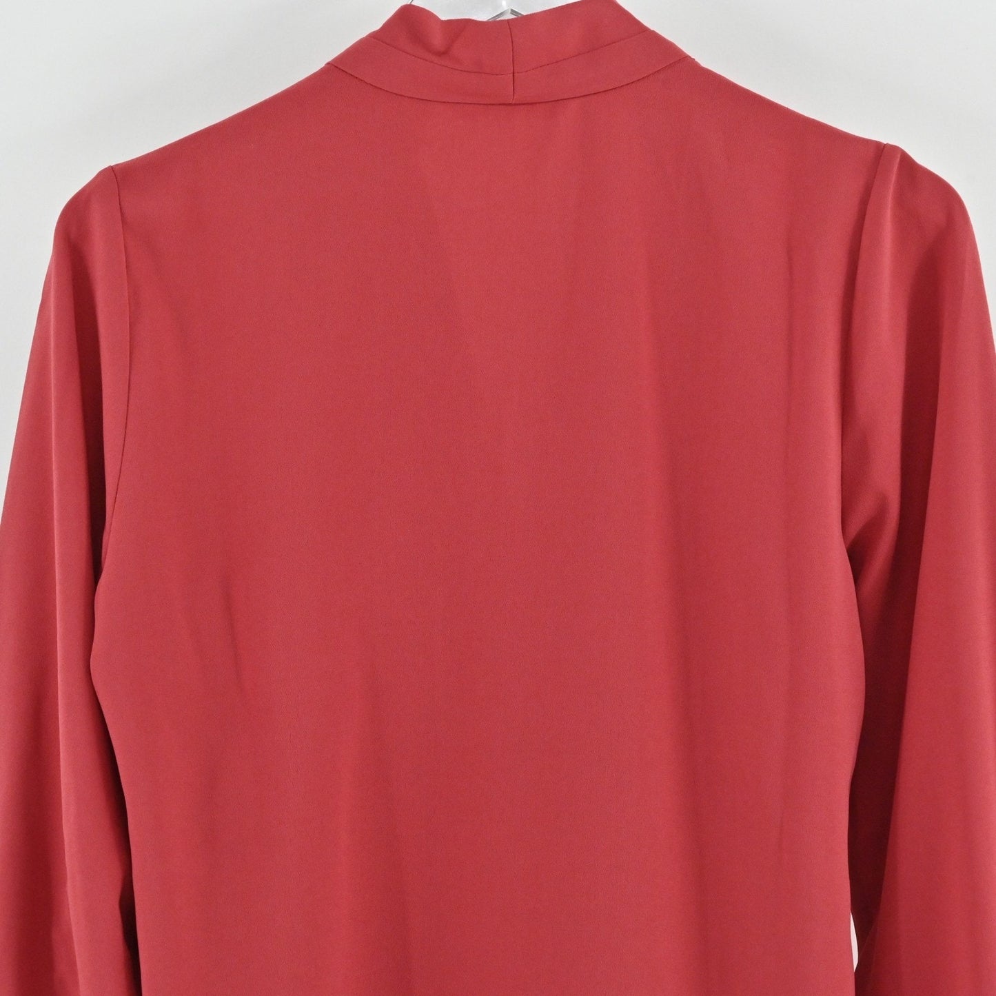 Soft Surroundings Akira Pleated Top Womens Size S Garnet Red Long Sleeve Blouse
