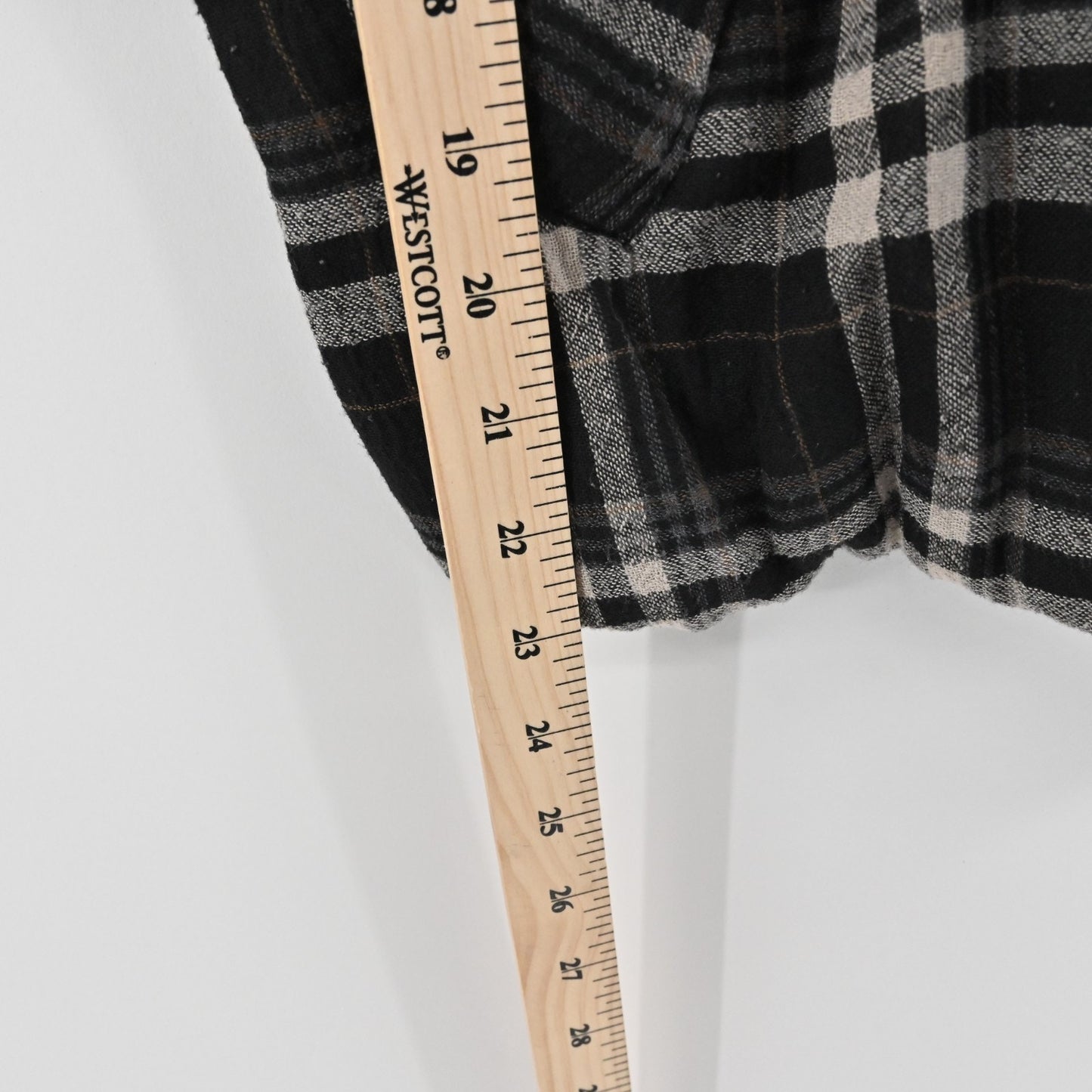 Anthropologie HEI HEI Womens Quincy Vest Size S Black Plaid Flannel Gorpcore