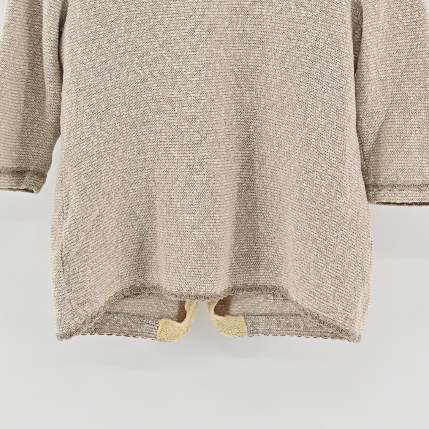 Vtg ST JOHN Womens Santana Knit Jacket Size 4 Tan Beaded Zip Up Blazer Dog Show